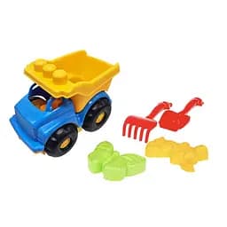 Детская машинка Самосвал "Тотошка" №2 Colorplast 0176(Blue) лопатка, грабельки, 2 пасочки