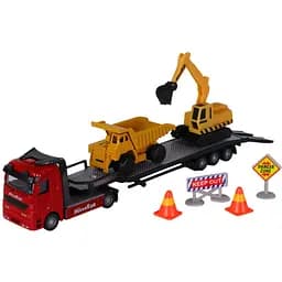 Ігровий набір TechnoDrive Автоперевізник: автоперевізник, самоскид, екскаватор, аксесуари (541757.270)