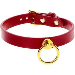 BDSM ошейник Taboom O-Ring Collar красный