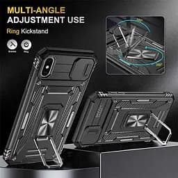 Ударостійкий чохол Camshield Army Ring для Apple iPhone X / XS (5.8) Чорний / Black - мініатюра 3