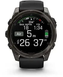 Смарт-годинник Garmin Fenix 8 47mm AMOLED Sapphire Carbon Gray DLC Titanium with Black Silicone Band (010-02904-29) EU - мініатюра 7