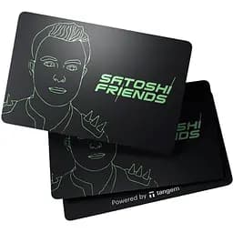 Криптогаманець Tangem 2.0 Satoshi Friends Wallet набір з 3 карт Чорний/Black (TG-SATOSHI)