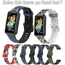 Силіконовий ремінець Becover Modern Style для Huawei Band 7/Honor Band 7 Purple (709451) - мініатюра 3