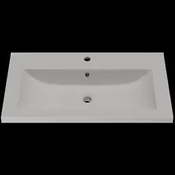 Раковина матова врізна Amidicon Cosmo 80 800x450 з литого каменю Cosmopolite_80_MAT, Білий матовий