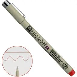 Линер Pigma Micron (0.2) 0.3 мм Красный Sakura