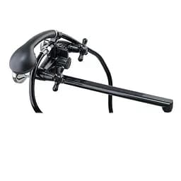 Смеситель для ванны с лейкой Plamix Sirius-140 Black PM0638 Черный