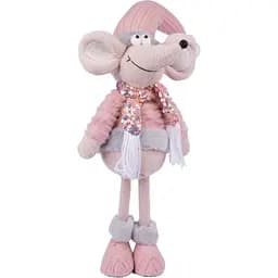Новогодняя мягкая игрушка Novogod'ko Мышонок Мальчик в розовом 59 см (974642)