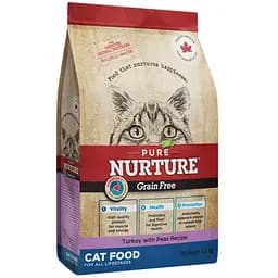 Сухой корм Pure Nurture для кошек на всех стадиях жизни, рецепт с индейкой и горохом 1.5 кг