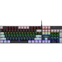Клавіатура Vinga KBGM-090 LED Red Switch USB Grey/Black (KBGM-090R Grey/Black) - мініатюра 1