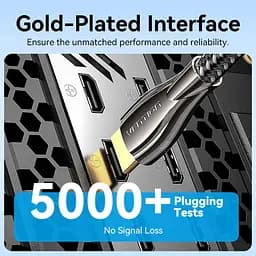 Кабель HDMI M - M, 8.0 м, V2.0, 4K 60Гц, обплетення, Zinc Alloy Type чорний Vention - мініатюра 7