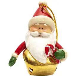 Ялинкова іграшка Дід Мороз Fujian Quanzhou Shunmei Group Co 7.5 см червоний з білим кераміка декоративна новорічна фігурка (021673)