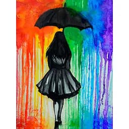 Алмазна мозаїка Santi Прогулянка під дощем, 30х40 см (954299)