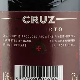 Портвейн Porto Cruz Ruby DO, 19%, 0,75 л (837686) - мініатюра 3