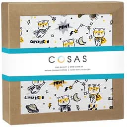 Пелюшка муслінова Cosas Superheroes 80х100 см (MuslinDiapers_BearSuperheroes)