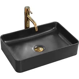 Умивальник Rea Avia black mat накладний чорний матовий REA-U0843, Чорний матовий