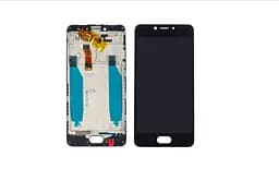 Дисплей для Meizu M5C с черным тачскрином и корпусной рамкой