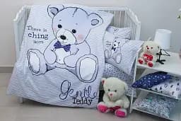 Комплект постільної білизни в ліжечко Tag Tekstil Teddy white для немовлят Ведмедик (білий)