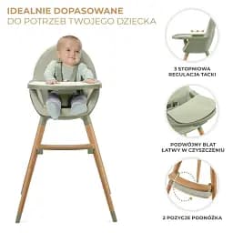 Стільчик для годування KinderKraft Fini 2 Green - мініатюра 6