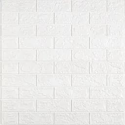 3D панель Sticker Wall самоклеюча цегла 690х780х5мм Біла Матова 001-5M SW-00000587