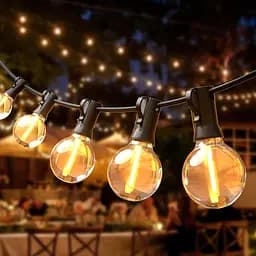 Светодиодная гирлянда Outdoor Power, 10 м Fairy Lights Outdoor Lights с 25+3 лампами G40 IP44 Водонепроницаемые, Внутренние