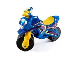 Мотоцикл - толокар з музичним кермом Doloni Toys Поліція (синій)
