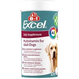 Вітаміни 8in1 Excel Multi Vitamin Adult для дорослих собак, мультивітамін, 70 шт