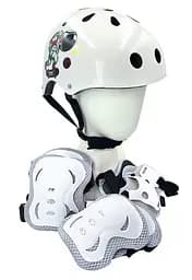 Комплект детский шлем и защита Yongkang GB24429-2009 S (5-9 р) белый космонавт (G0001886)