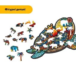 Пазл деревяний Сімя Черепах, А3, Картонна коробка 200 елементів - мініатюра 3