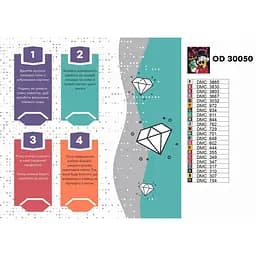 Алмазна мозаїка Скрудж Макдак. Мультфільм Качині історії Origami OD30050, 40х50 см - мініатюра 2
