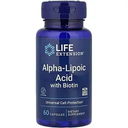 Амінокислота Life Extension Alpha-Lipoic Acid with Biotin, 60 капсул vit0003865