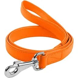 Повідець для собак Waudog Glamour шкіряний, помаранчевий