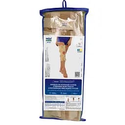 Бандаж на колінний суглоб MedTextile 6112 з ребрами жорсткості посилена фіксація (тутор) розмір M/L бежевий