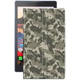 Чехол StatusCASE из экокожи для планшета Lenovo Tab 3 TB3-850f Хаки-зеленый