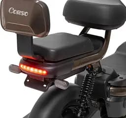 Електроскутер Двомісний Corso Raven (800W; 60V/20Ah) Чорний - мініатюра 5