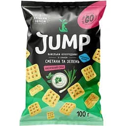 Снек вафли кукурузные Jump со вкусом сметана с зеленью 100 г