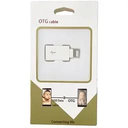 Переходник OTG USB 2.0 AF-Lightning Apple, белый, RTL