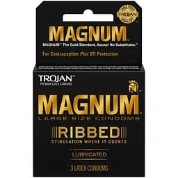 Упаковка 3 шт. Trojan Magnum Ribbed