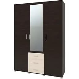 Шафа розпашна велика з дзеркалом Еверест Бриз ШП-5 венге/дуб молочний (EVR-2482)