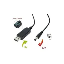 Кабель живлення USB 2.0 AM to DC 5.5 х 2.1 mm 1.0m 5V to 12V Dynamode (DM-USB-DC-5.5x2.1-12V) - мініатюра 5