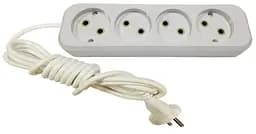 Удлинитель 3 метра провод 4 гнезда без заземления (провод 100% медь) MODERN (18283) ТМ LUMANO