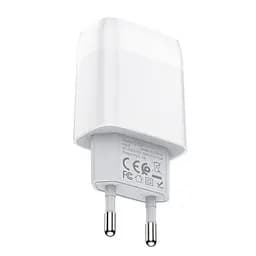 Зарядний пристрій Hoco C72A Glorious (1USB, 2.1А) White + кабель Type-C (6931474713018)