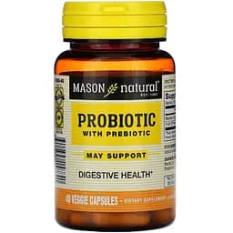 Пробиотик с пребиотиком Mason Natural Probiotic with Prebiotic 40 вегетарианских капсул