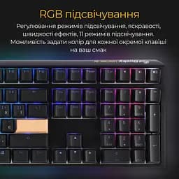 Клавіатура Ducky One 3 Cherry MX Red RGB Black DKON2108ST-RUAPXCLAWSC1 UA [126067] - мініатюра 10