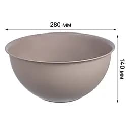 Миска Stars Plast кругла матова какао 5 л (94210/как) - мініатюра 2