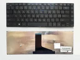Клавіатура для ноутбуків Toshiba Satellite C40-A, C45-A, L40-A, L45-A series чорна з чорною рамкою RU/US