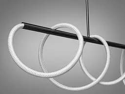 Люстра стельова LED Diasha 9752-L1500BHR Роплайт, 48W, чорний, регульована висота, для вітальні, кухні, офісу - мініатюра 5