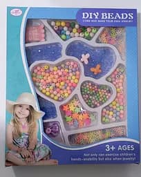 Набір бісеру та намистин ZQ2028-F в коробці 24,5*29,5*3,6см (6968129401754) Блакитний