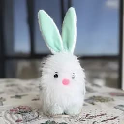 Великодній зайчик "М’ятний акцент" білий великий MIS LT