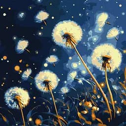 Набор для росписи Одуванчики, 40x40 см, КНО3314