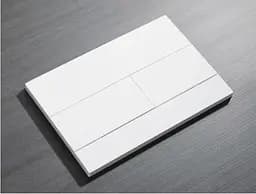 Панель змиву Koer KT-0603-03 240x160x10mm пластикова, кнопка лінійна KR5318, Білий - мініатюра 2